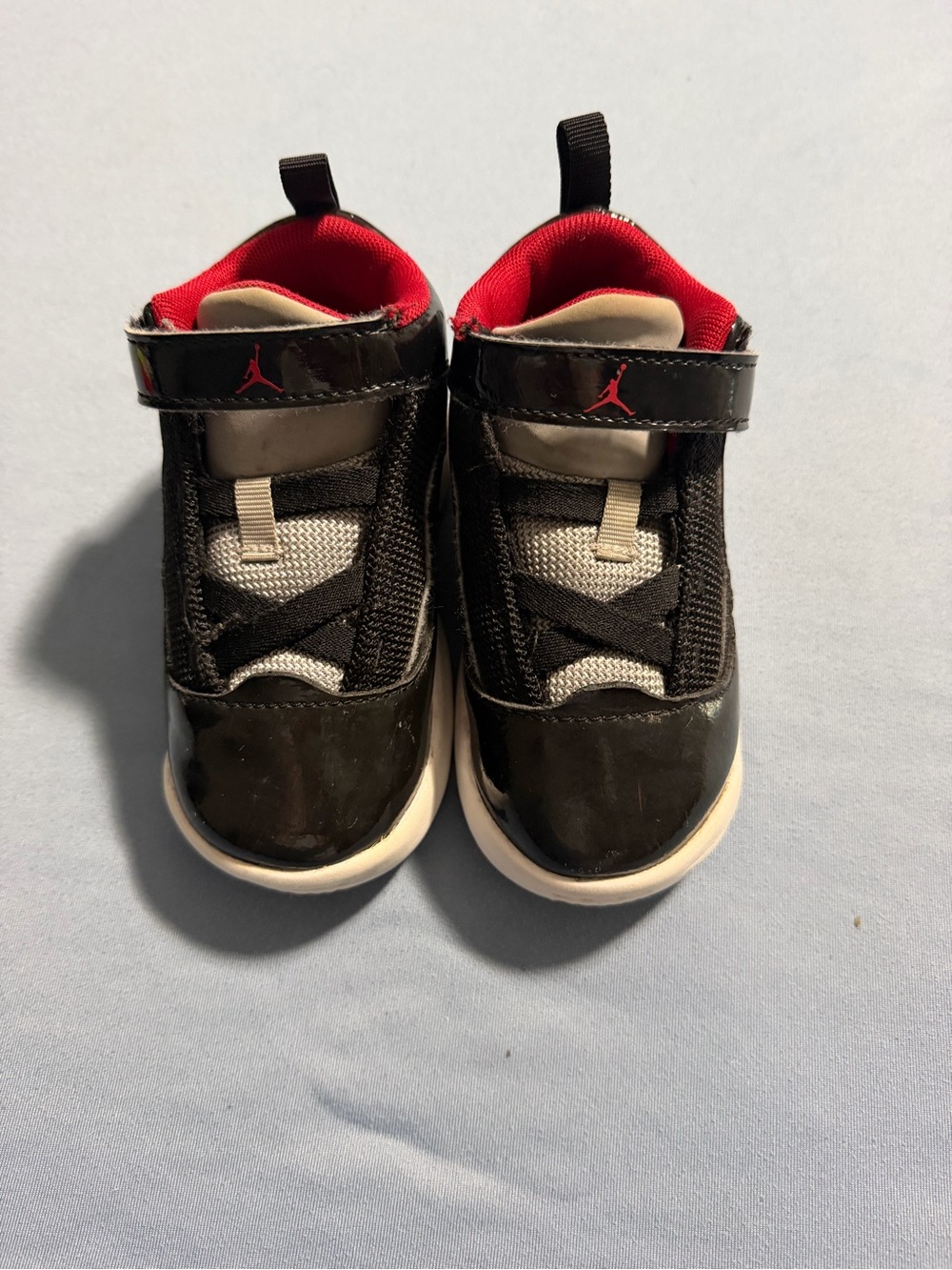 Jordan Kids Black and Red Slip-On Sneakers